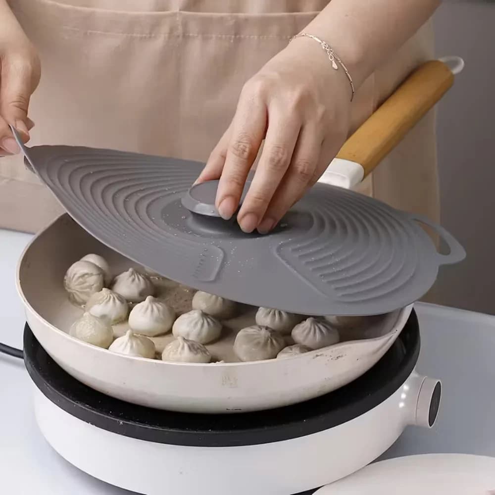 Силиконови капаци за купи, капаци за микровълнова срещу пръски, многократни, топлоустойчиви капаци, подходящи за купи, чинии, тенджери, тигани, котлони, фурни