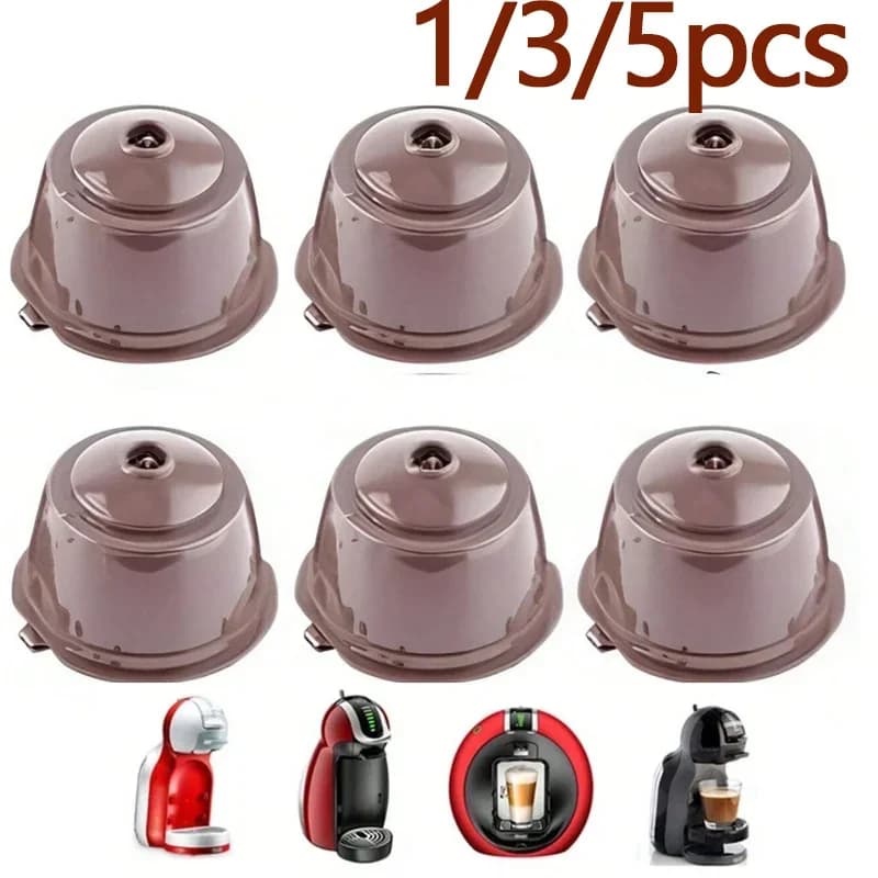 1/3/5/10 бр. филтърна чашка за многократни кафе капсули за Nescafe Dolce Gusto, пълнимa капсула за кафе, съвместим комплект