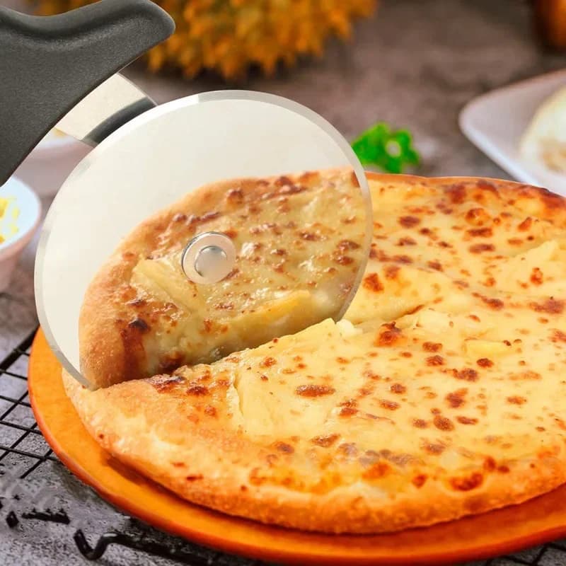 Нови резачки за пица, кухненски аксесоари, ножица/ролка/колело за пица от неръждаема стомана, нож за сладкиши и торти