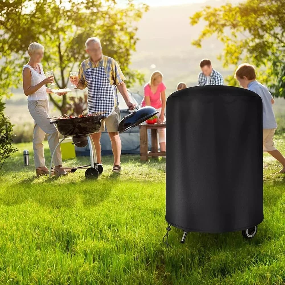 Raweao покривало за барбекю Kettle Weber, водоустойчиво покривало за грил, кръгло защитно покривало за барбекю за открито, Oxford покривало, 57Cm