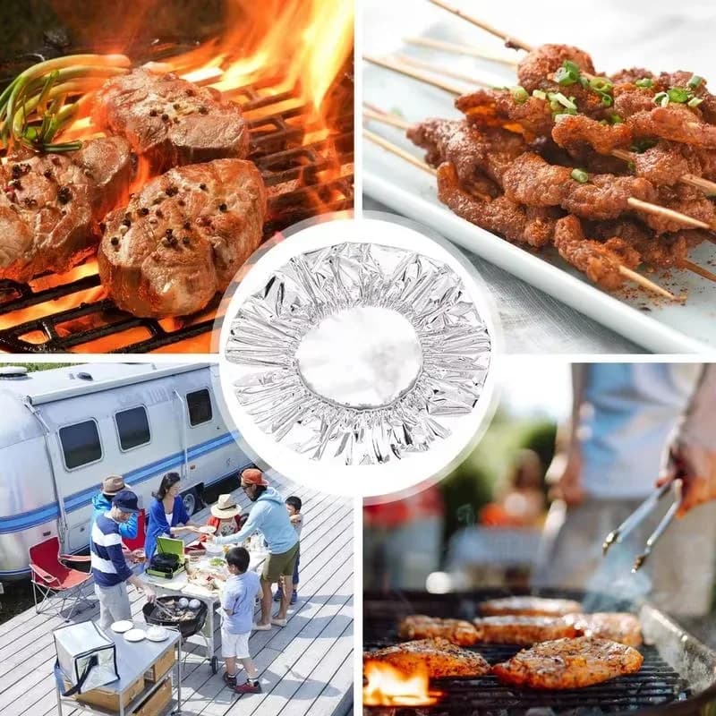 Капаци за купи от алуминиево фолио за многократна употреба, 10-60 бр.